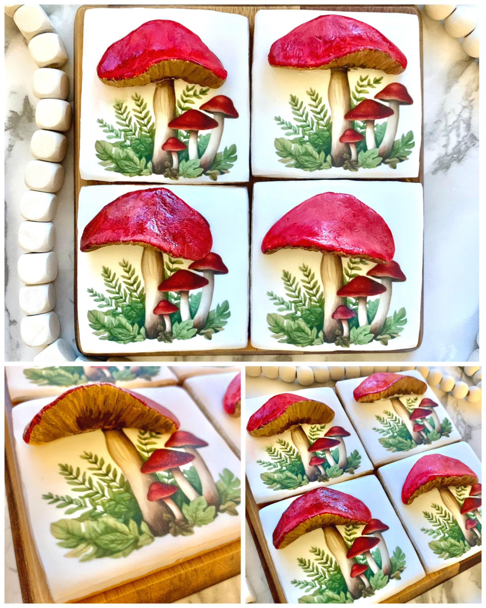Bespoke edible artistry - luxury decorated mushroom cookies